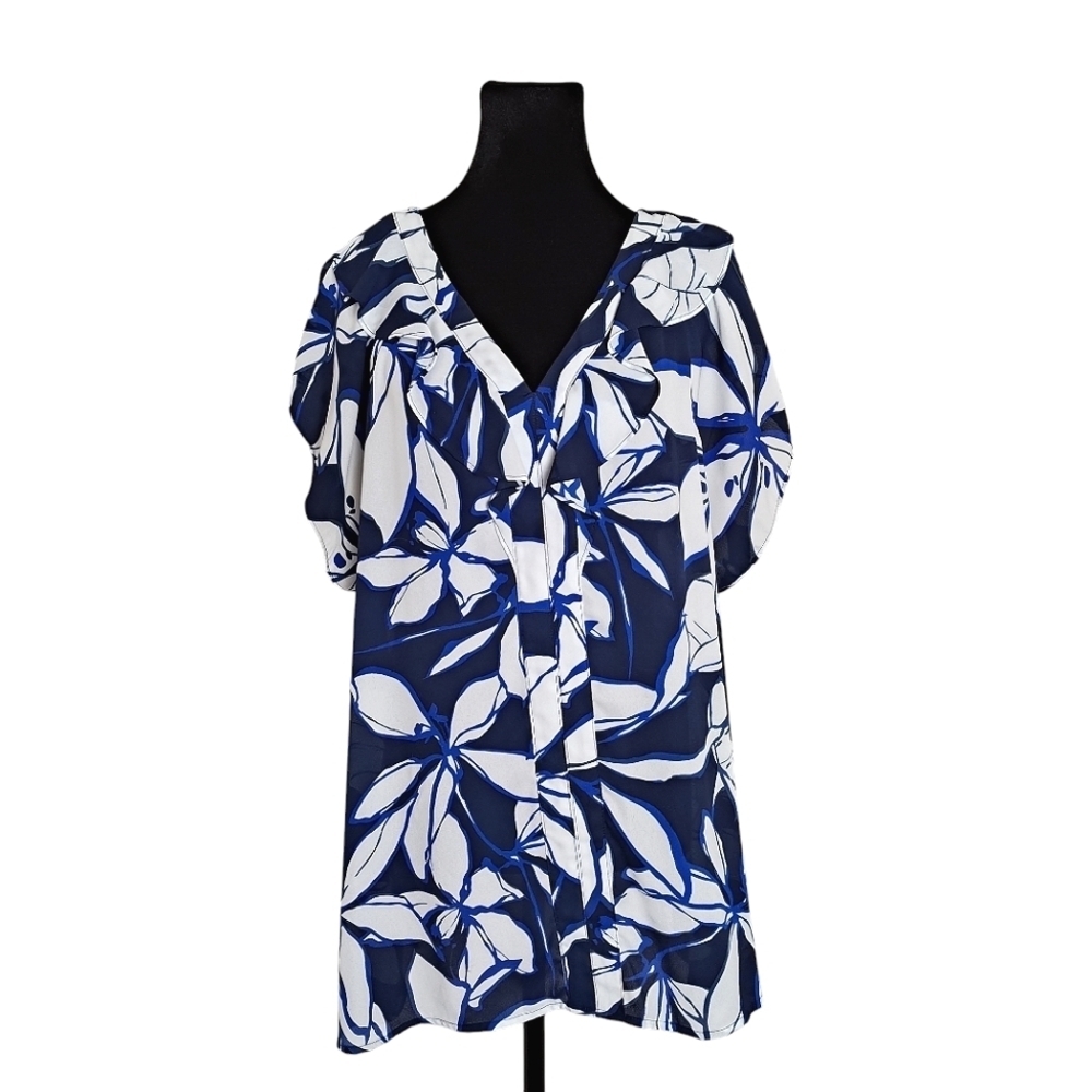 Liz Claiborne Floral Blouse 0X